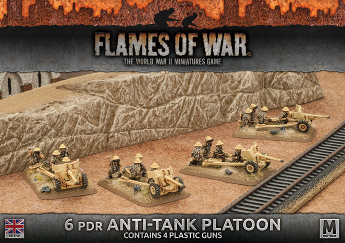 Flames of War: British: 6pdr Anti-tank Platoon (Plastic)