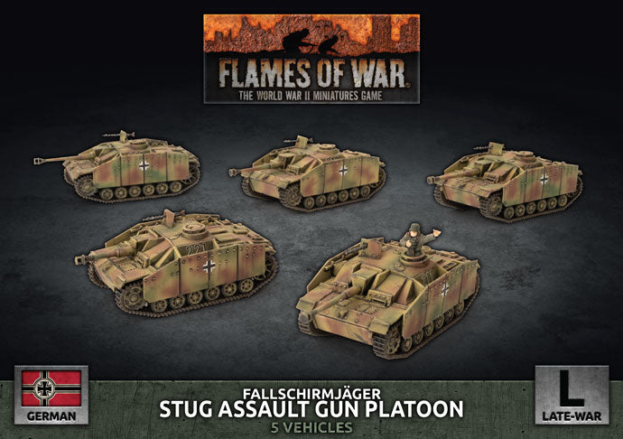 Flames of War: German: StuG (Late) Assault Gun Platoon (x5 Plastic)