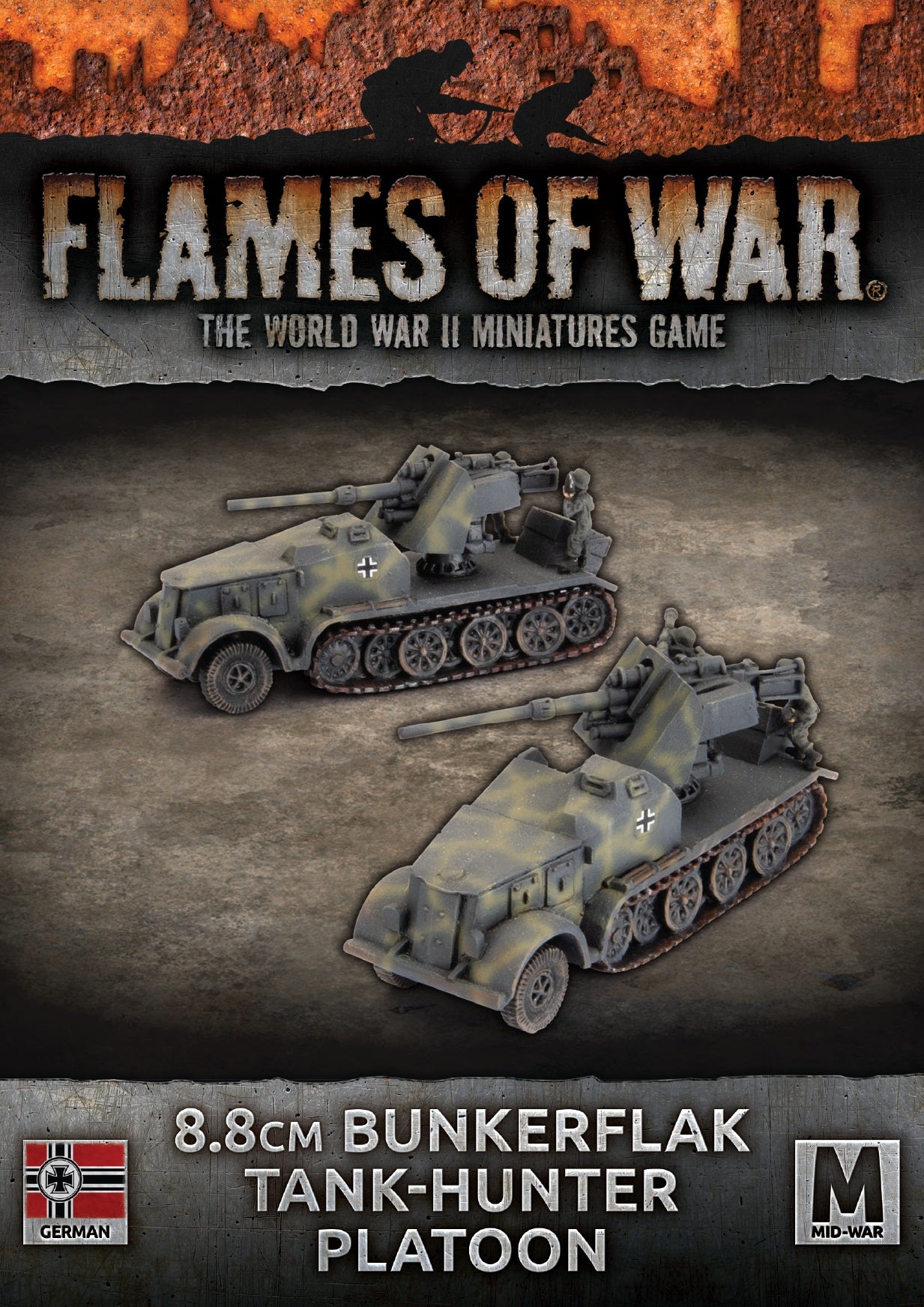 Flames of War: German: Bunkerflak Tank-Hunter Platoon (x2)