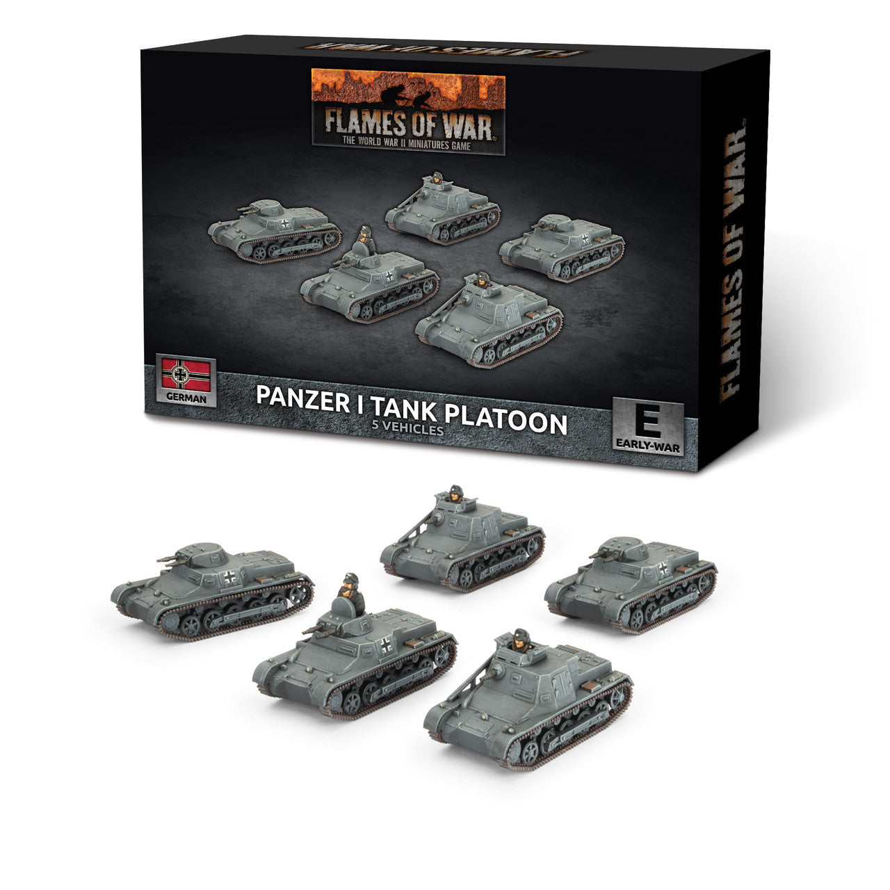 Flames of War: German: Panzer I Platoon (x5 Plastic)