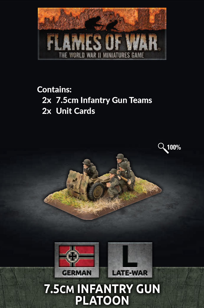 Flames of War: German: 7.5cm Infantry Gun Platoon (x2)
