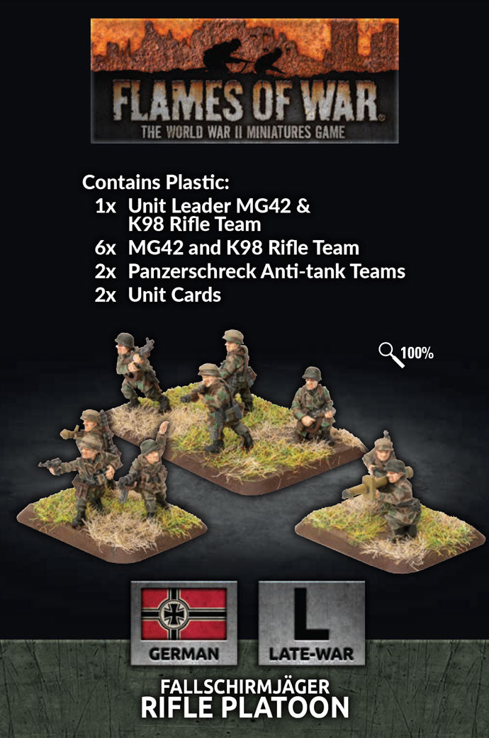 Flames of War: German: Fallschirmjager Platoon (Plastic)