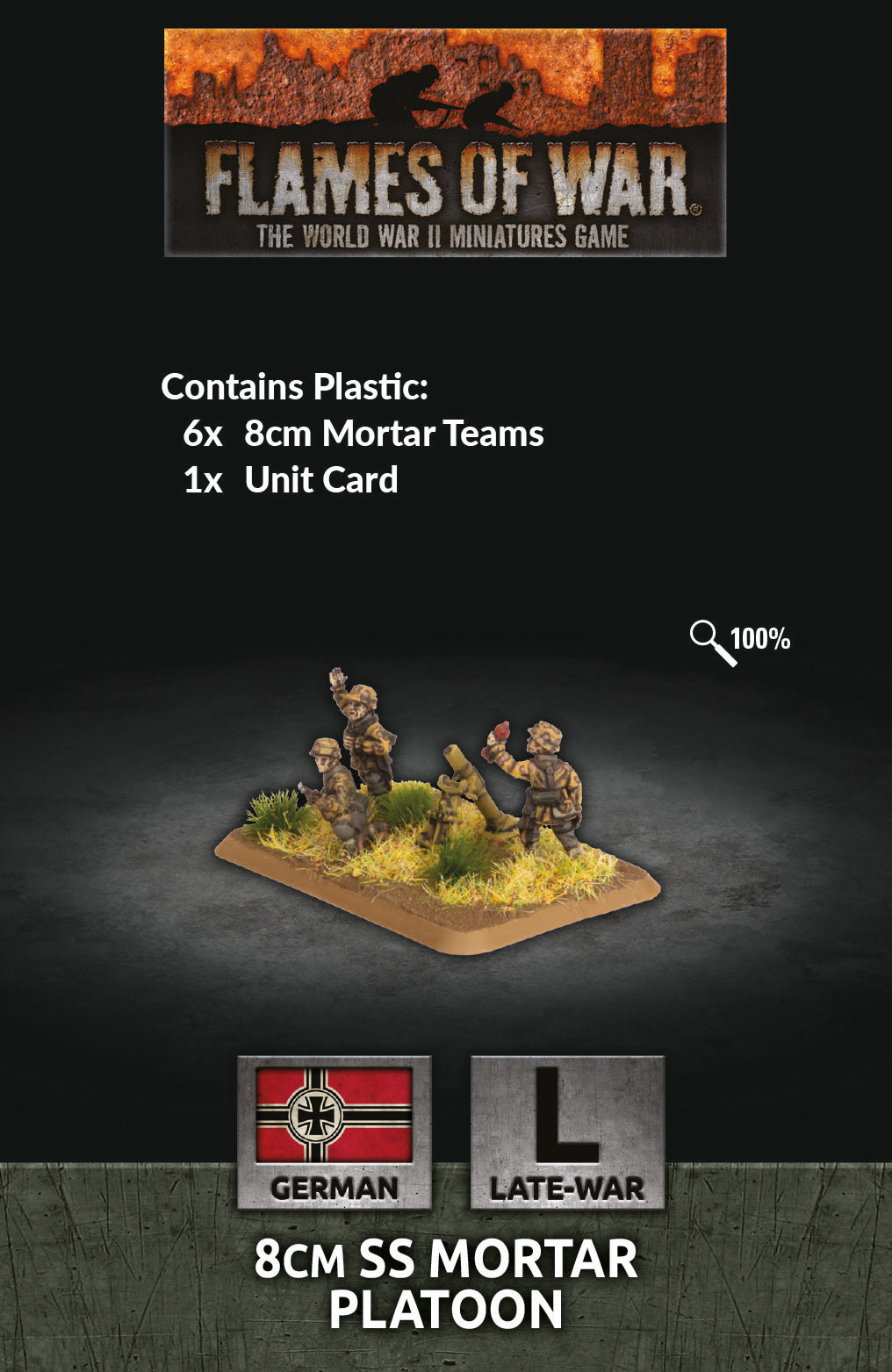 Flames of War: German (SS): 8cm SS Mortar Platoon (x6 Plastic)