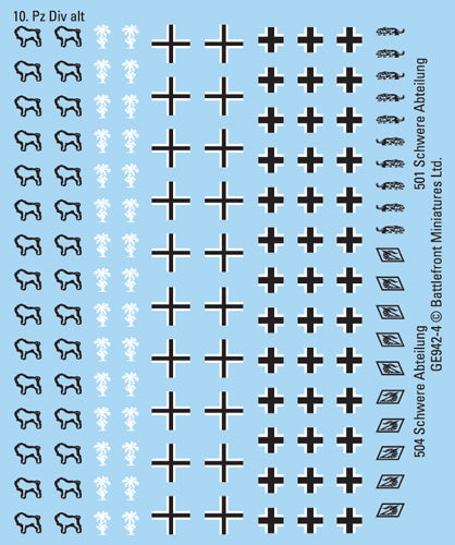 Flames of War: German: DAK Decals (x4)