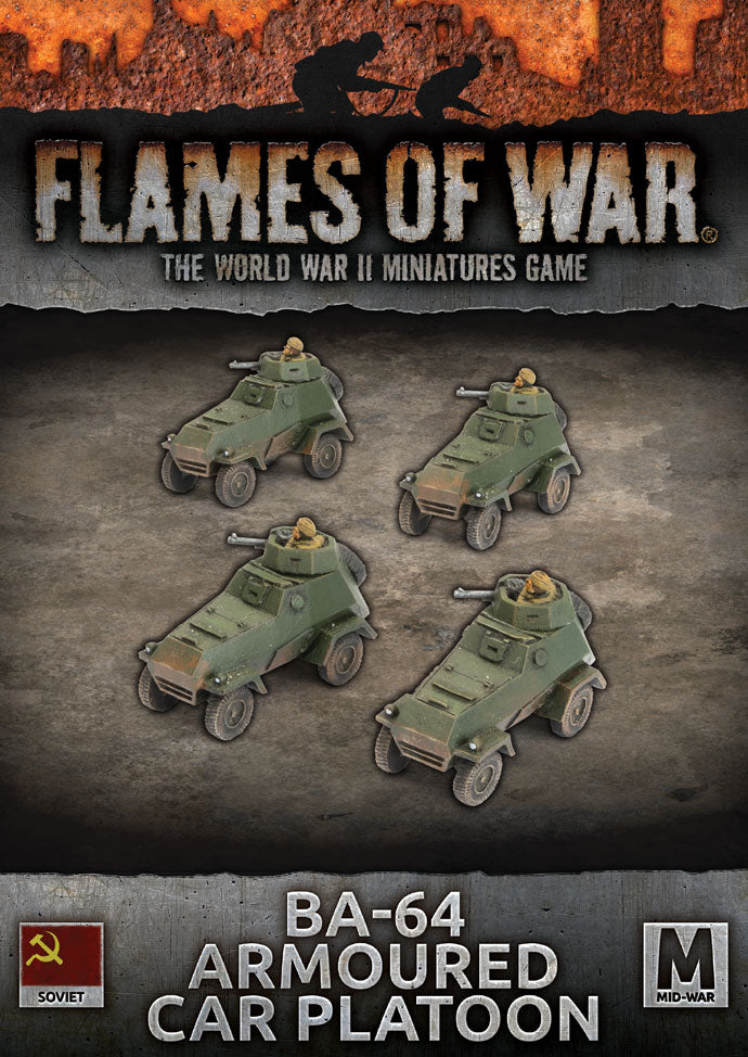 Flames of War: Soviet: BA-64 Armoured Car Platoon (Plastic x4)