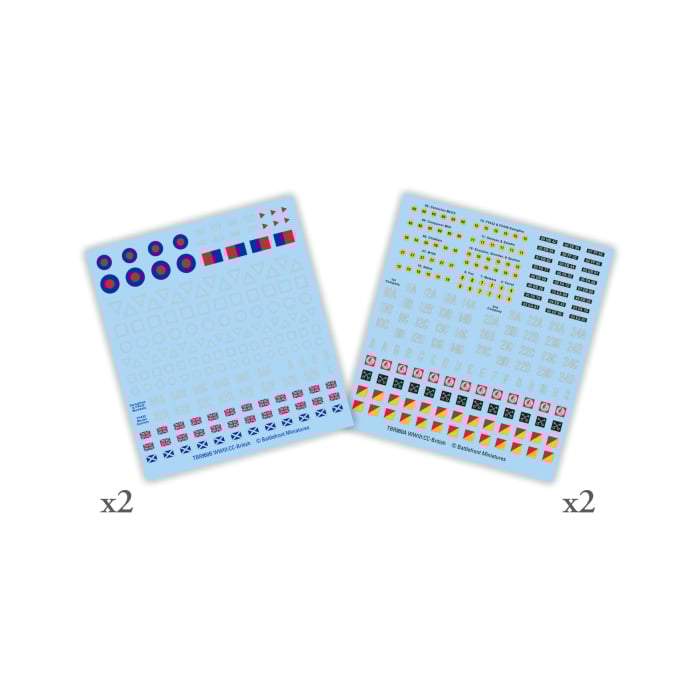 WWIII: British: Decals (x4 decal sheets) (Checkpoint Charlie)