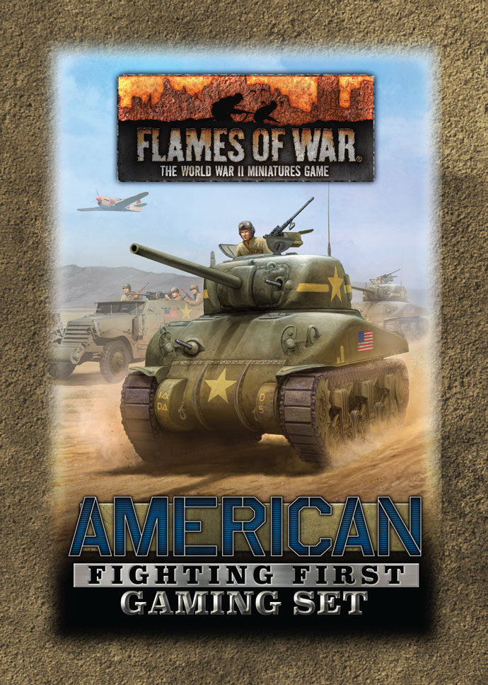 Flames of War: American Fighting First Tin (x20 Tokens, x2 Objectives, x16 Dice)