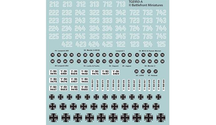 WWIII: WW3 West German Decal Set