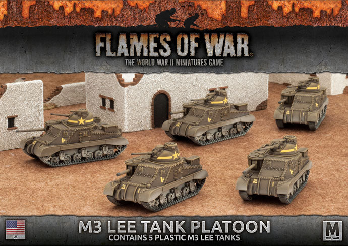 Flames of War: Americans: M3 Lee Tank Platoon (plastic)