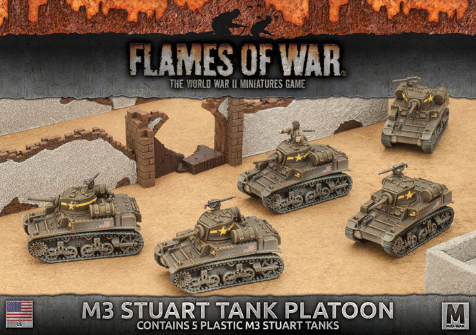 Flames of War: Americans: M3 Stuart Light Tank Platoon (plastic)