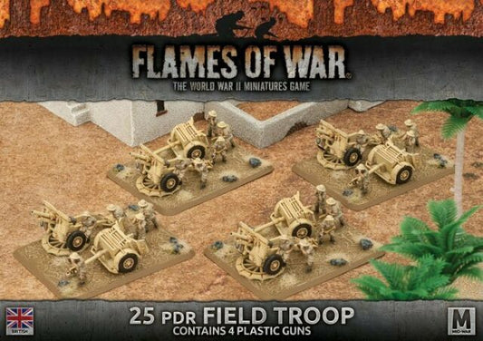 Flames of War: British: 25pdr Field Troop (Plastic)