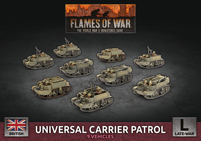 Flames of War: British: Universal Carrier Patrol (x9 Plastic)