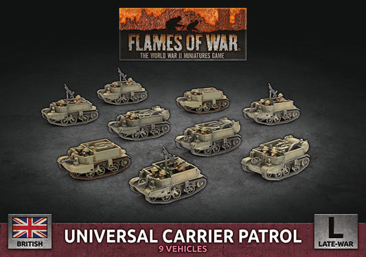 Flames of War: British: Universal Carrier Patrol (x9 Plastic)