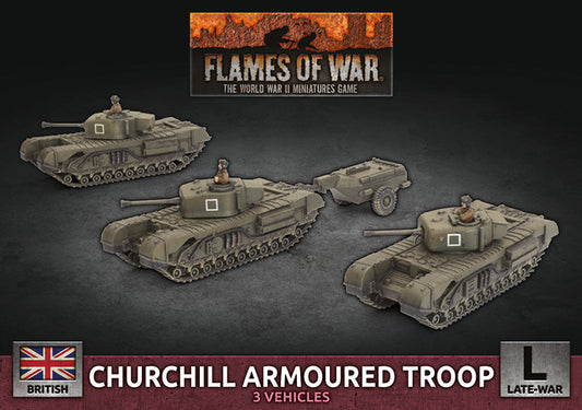 Flames of War: British: Churchill Armoured Squadron (x3 Plastic)