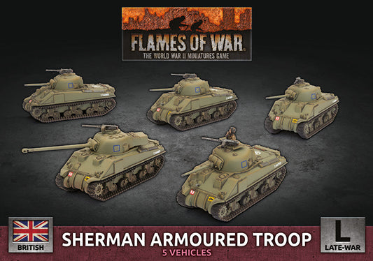 Flames of War: British: Sherman Armoured Troop (x5 Plastic)