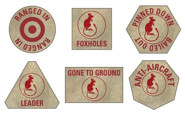 Flames of War: British: Desert Rats Tokens (x20)