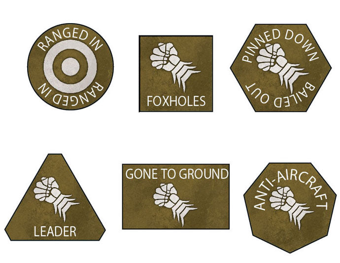 Flames of War: British: Flames of War: Armoured Fist Tokens