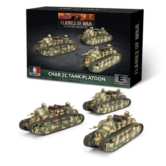 Flames of War: French: Char 2C Tank Platoon (x3)