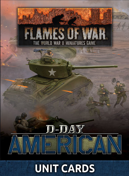 Flames of War: Americans: \D-Day American\" Unit Cards (x42 cards)"