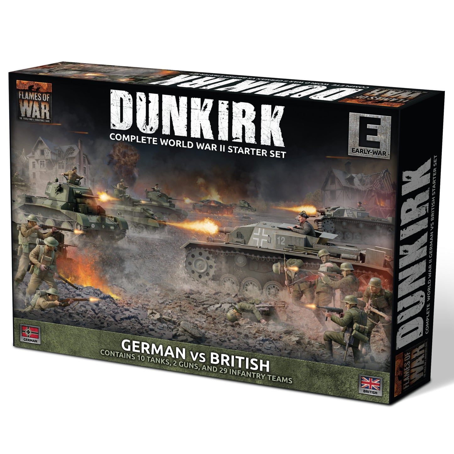PREORDER - Flames of War: Early War: Dunkirk - British vs German Starter Set (Plastic)