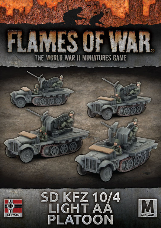Flames of War: German: Sd KfZ 10/4 Light AA Platoon (x4)