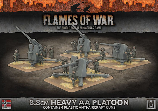 Flames of War: German: 8.8cm Heavy AA Platoon (x4 Plastic)