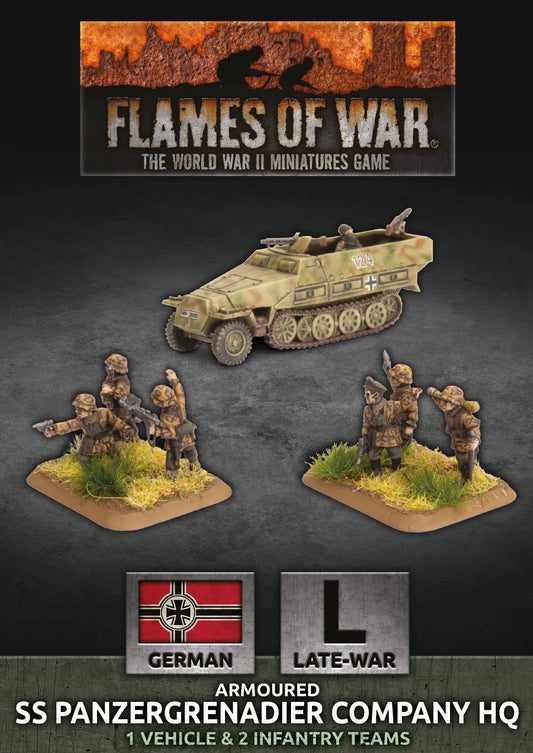 Flames of War: German (SS): Armoured SS Panzergrenadier Company HQ (Plastic)
