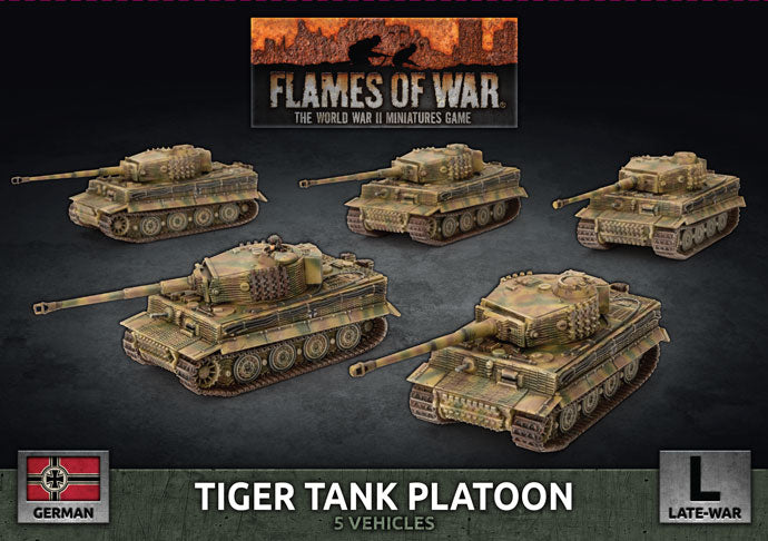 Flames of War: German: Tiger Heavy Tank Platoon (x5 Plastic)