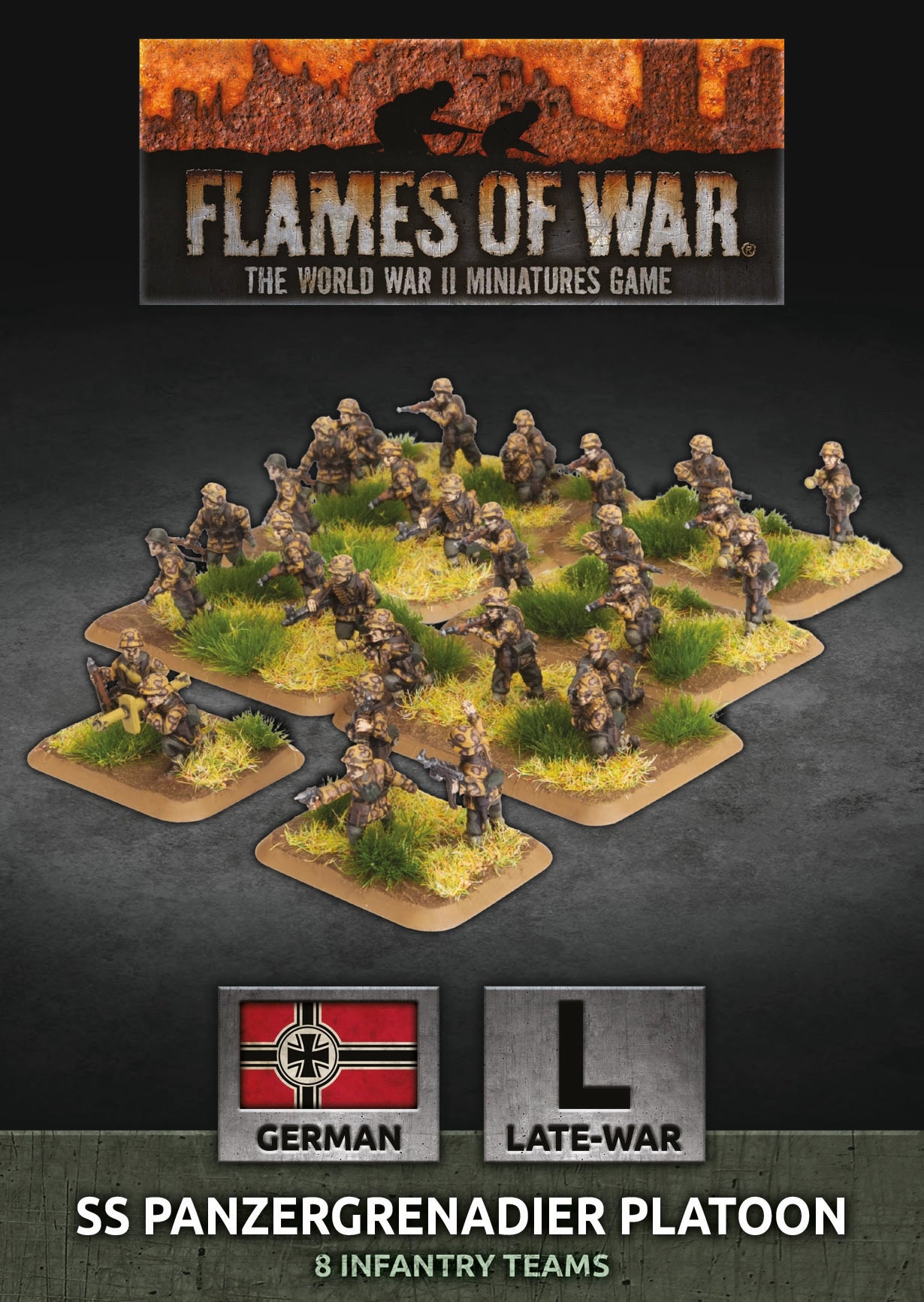 Flames of War: German (SS): SS Panzergrenadier Platoon (30 figs Plastic)
