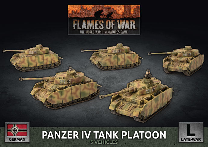 Flames of War: German: Panzer IV Platoon (x5 Plastic)