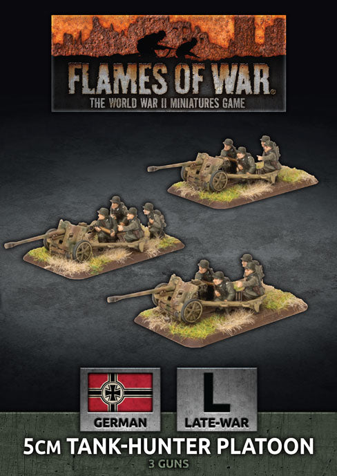 Flames of War: German: 5cm Tank Hunter Platoon (x3 Plastic)