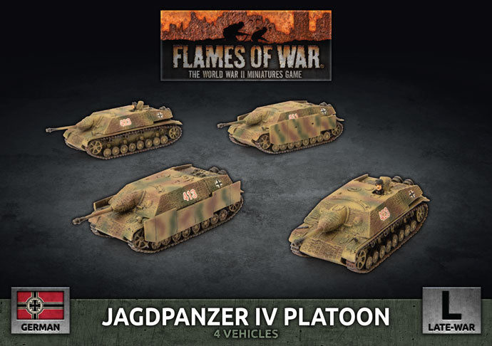 Flames of War: German: Jagdpanzer IV Tank-Hunter Platoon (x4)
