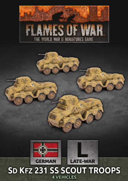 Flames of War: German (SS): Sd Kfz 231 SS Scout Troop (x4)