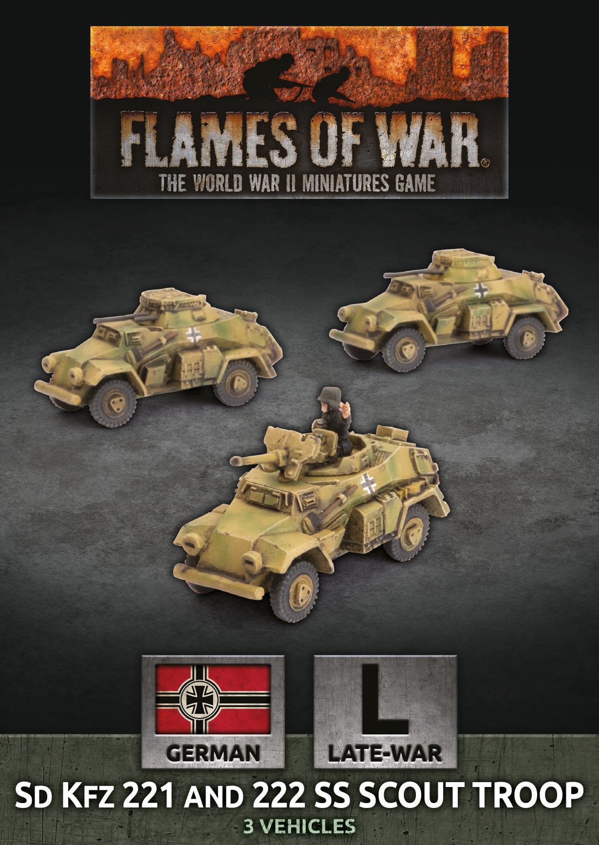 Flames of War: German (SS): Sd Kfz 221 and 222 SS Scout Troop