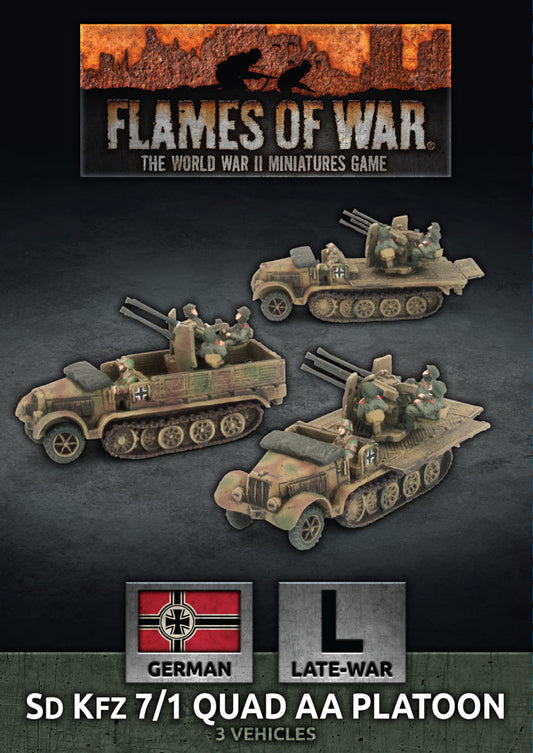 Flames of War: German: SdKfz 7/1 Quad AA Platoon (x3)