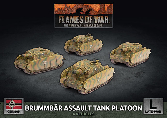 Flames of War: German: Brummbar Assault Tank Platoon (x4)