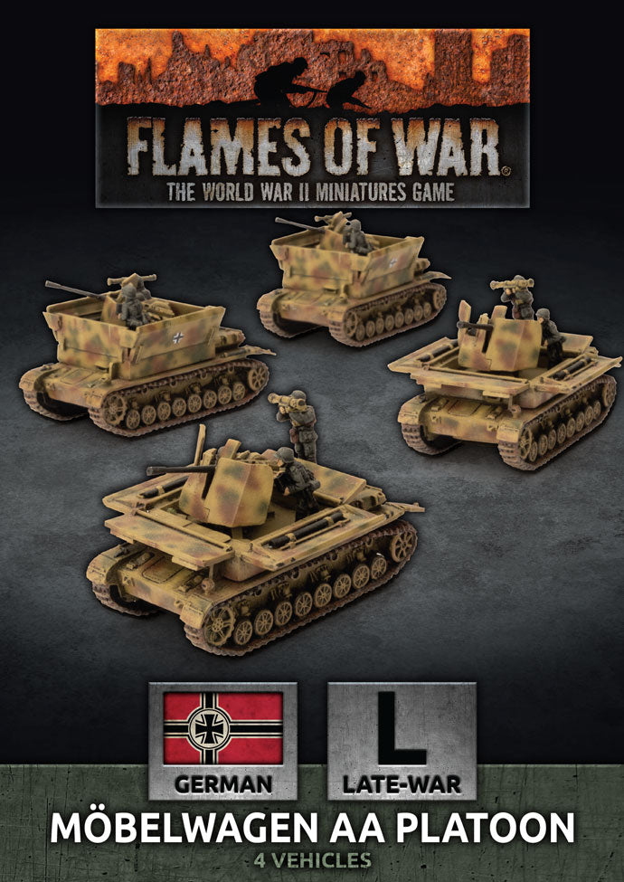 Flames of War: German: Mobelwagen 3.7cm AA Tank Platton (x4)