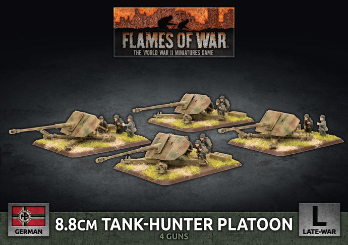 Flames of War: German: 8.8cm Tank-Hunter Platton (x4 Plastic)