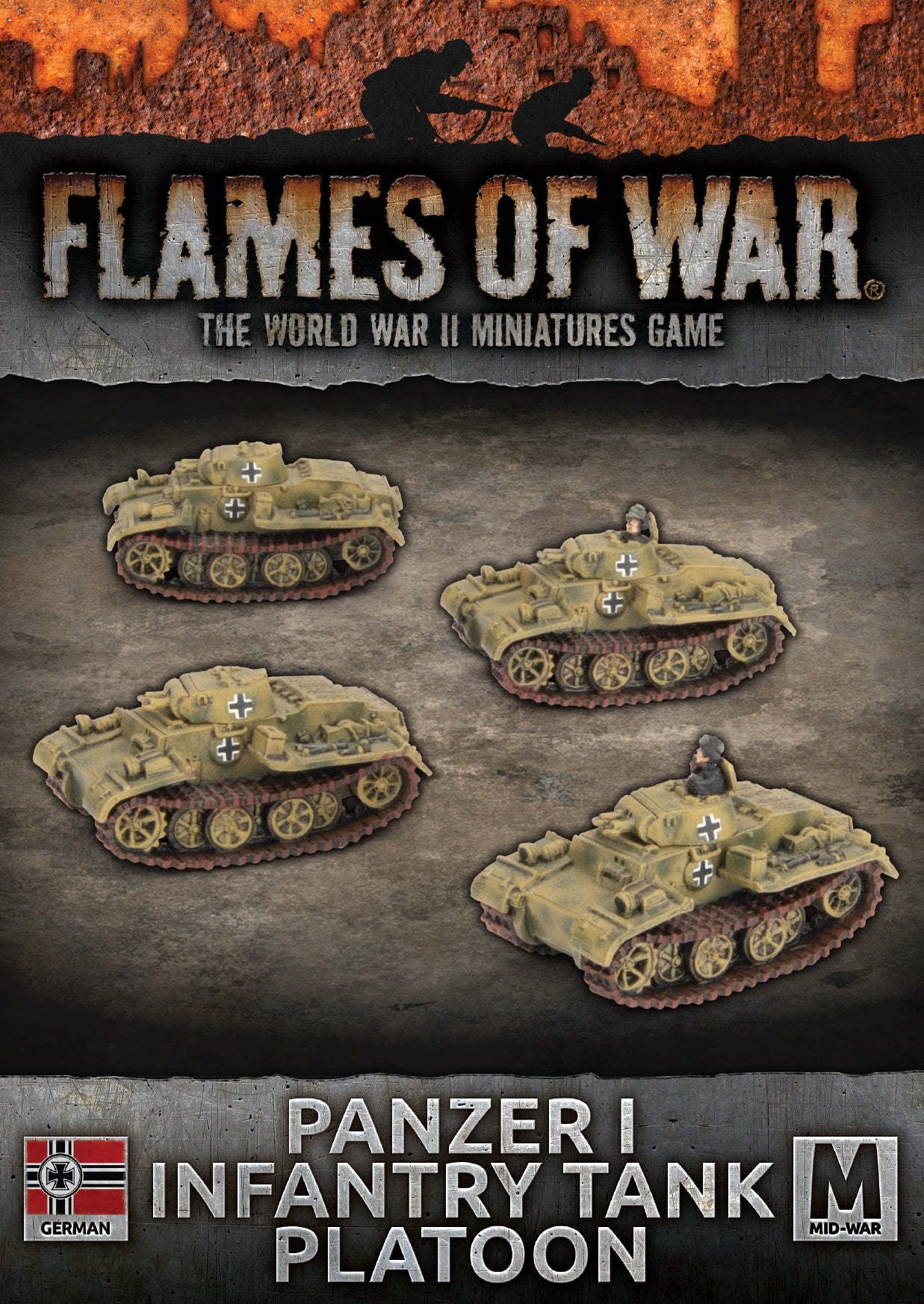 Flames of War: German: Panzer I Infantry Tank Platoon (x4)