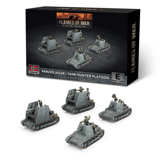 Flames of War: German: Panzerjager I Anti-tank Platoon (x4 Plastic)
