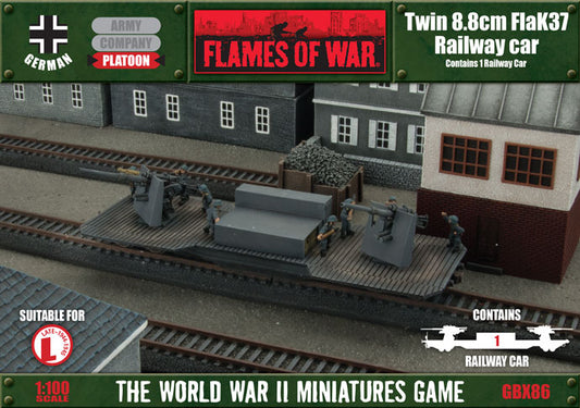 Flames of War: German: Twin 8.8cm FlaK Railway car
