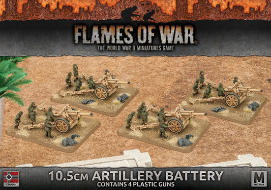 Flames of War: German: 10.5cm Artillery Battery (Plastic)