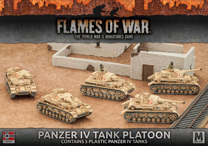 Flames of War: German: Panzer IV Tank Platoon (Plastic)