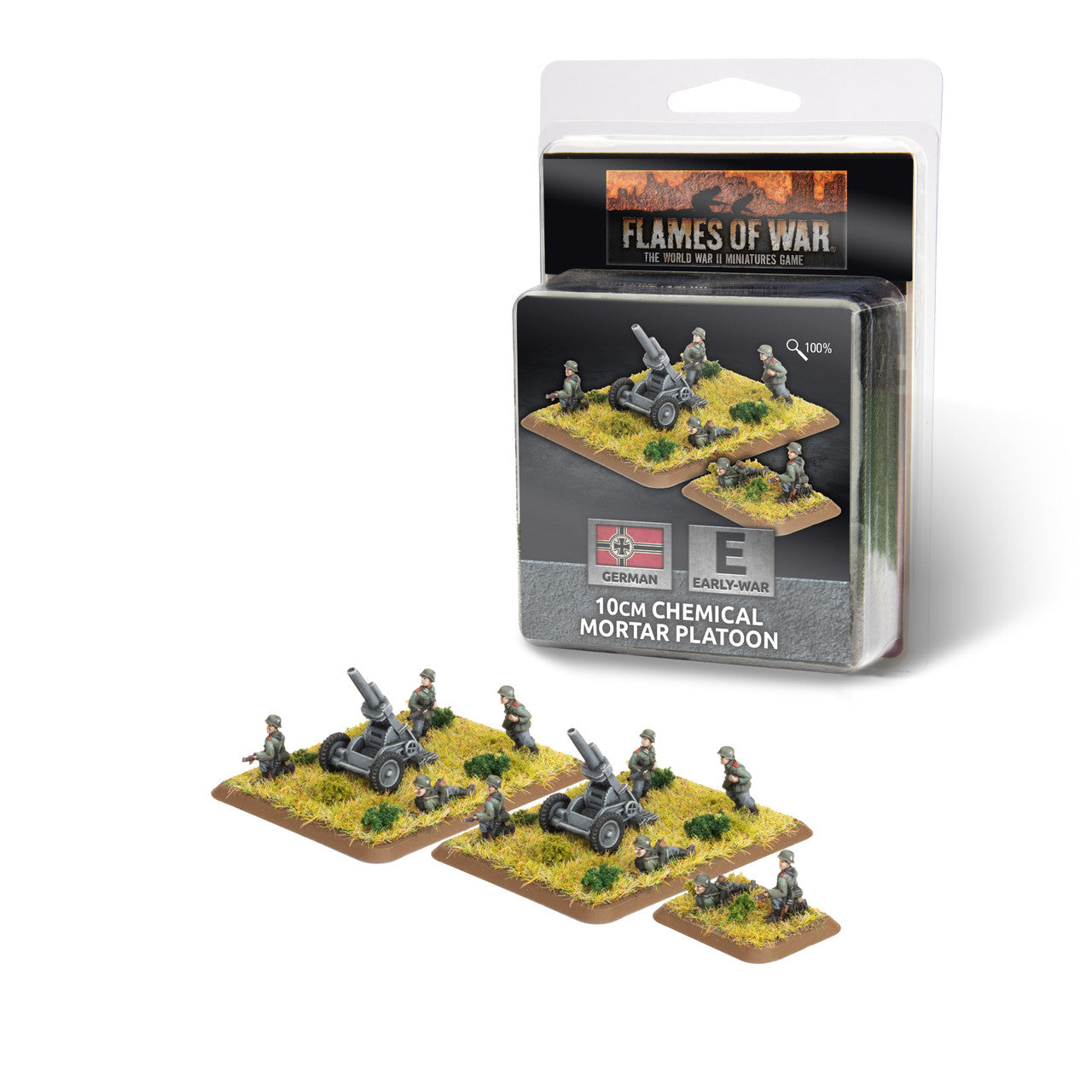 Flames of War: German: 10cm Chemical Mortar Platoon (x2 guns)