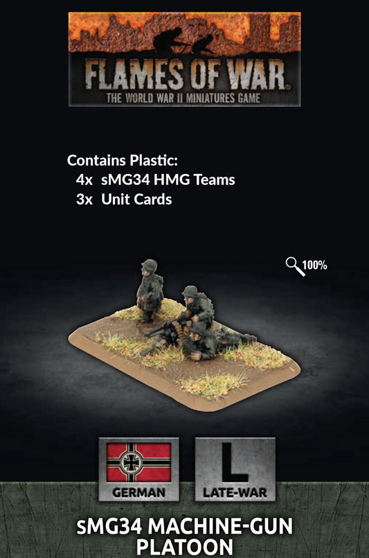 Flames of War: German: MG34 Machine-gun Platoon (x4 Plastic)
