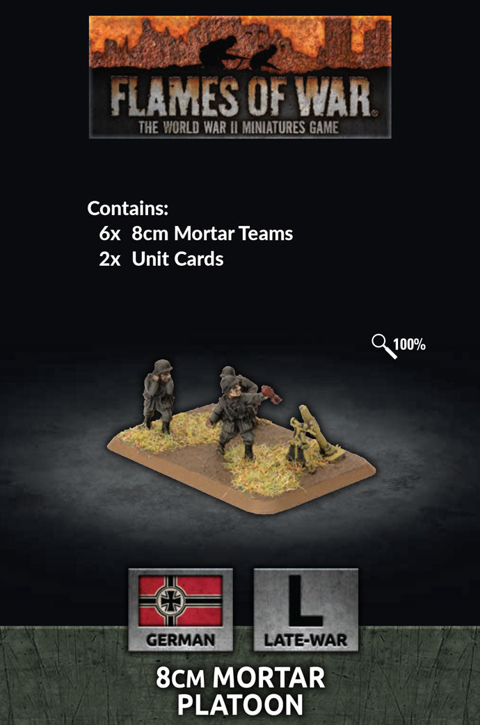 Flames of War: German: 8cm Mortar Platoon (x6 Plastic)