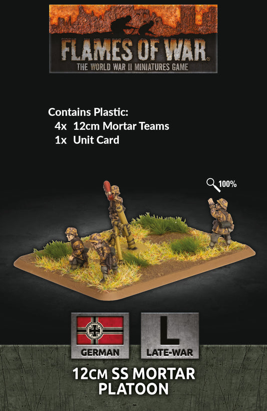 Flames of War: German (SS): 12cm SS Mortar Platoon (x4 Plastic)
