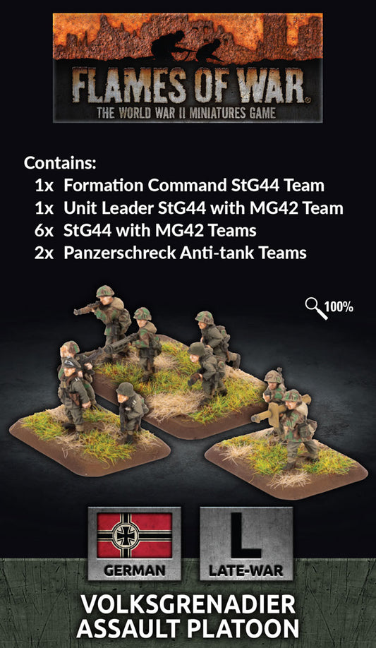 Flames of War: German: Volksgrenadier Assualt Platoon (34x Figs)