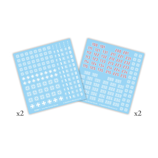 Flames of War: German: Early War Decals (x4)