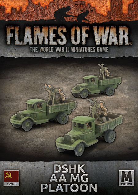 Flames of War: Soviets: DSHK AA Platoon (x3)